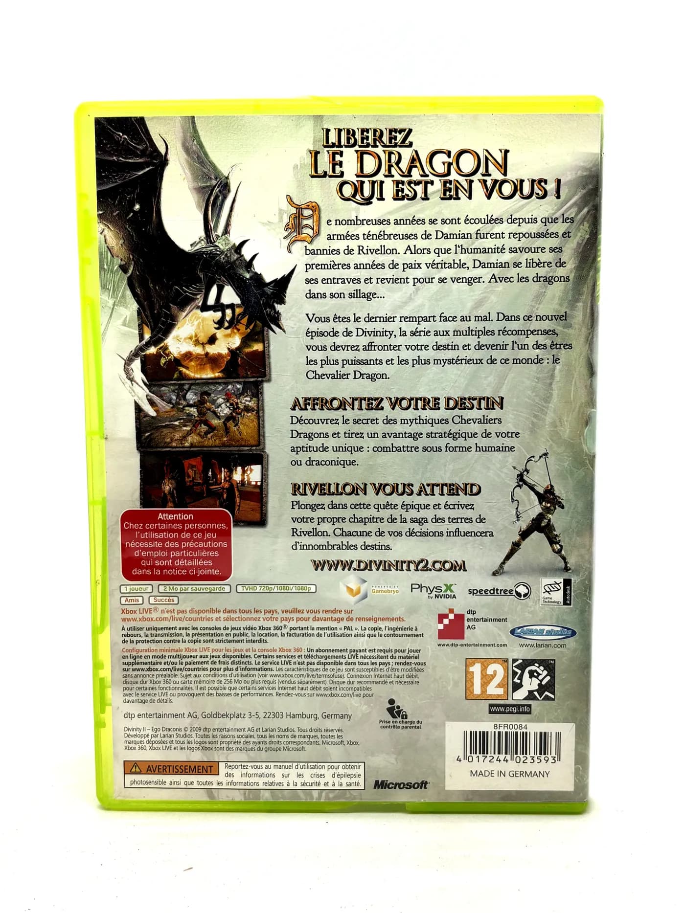 Divinity II Ego Draconis Xbox 360 (FR)