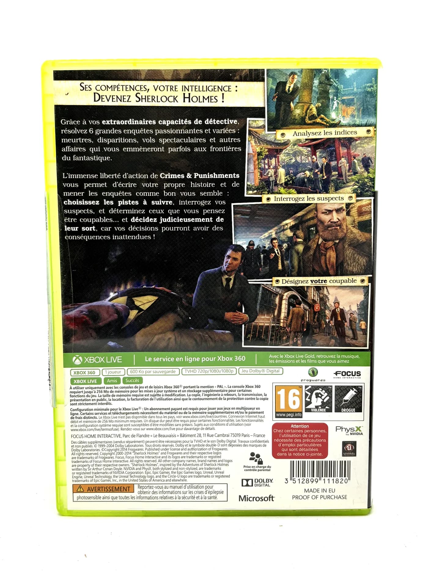 Sherlock Holmes: Crimes & Punishments Xbox 360