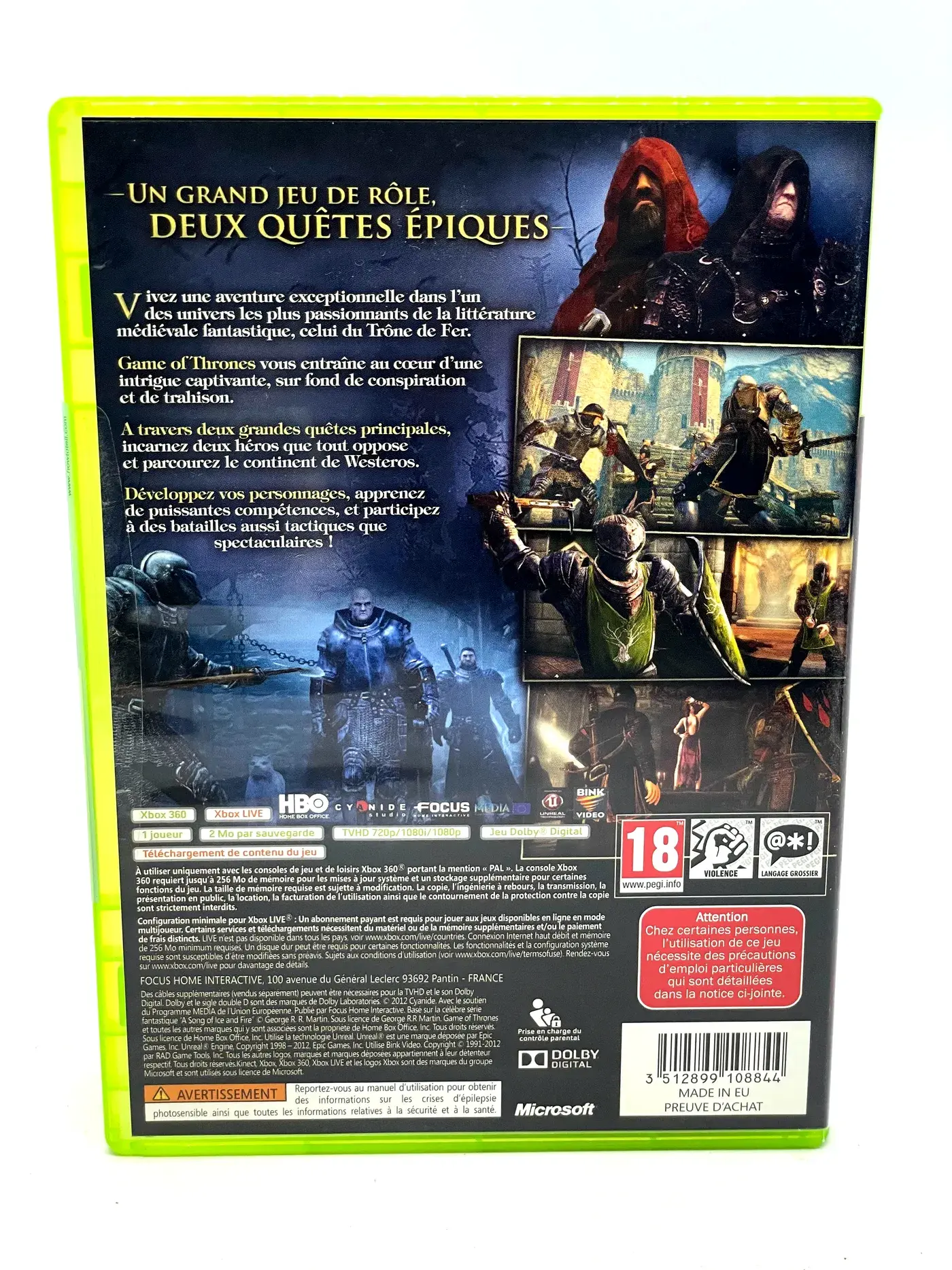 Game of Thrones Xbox 360