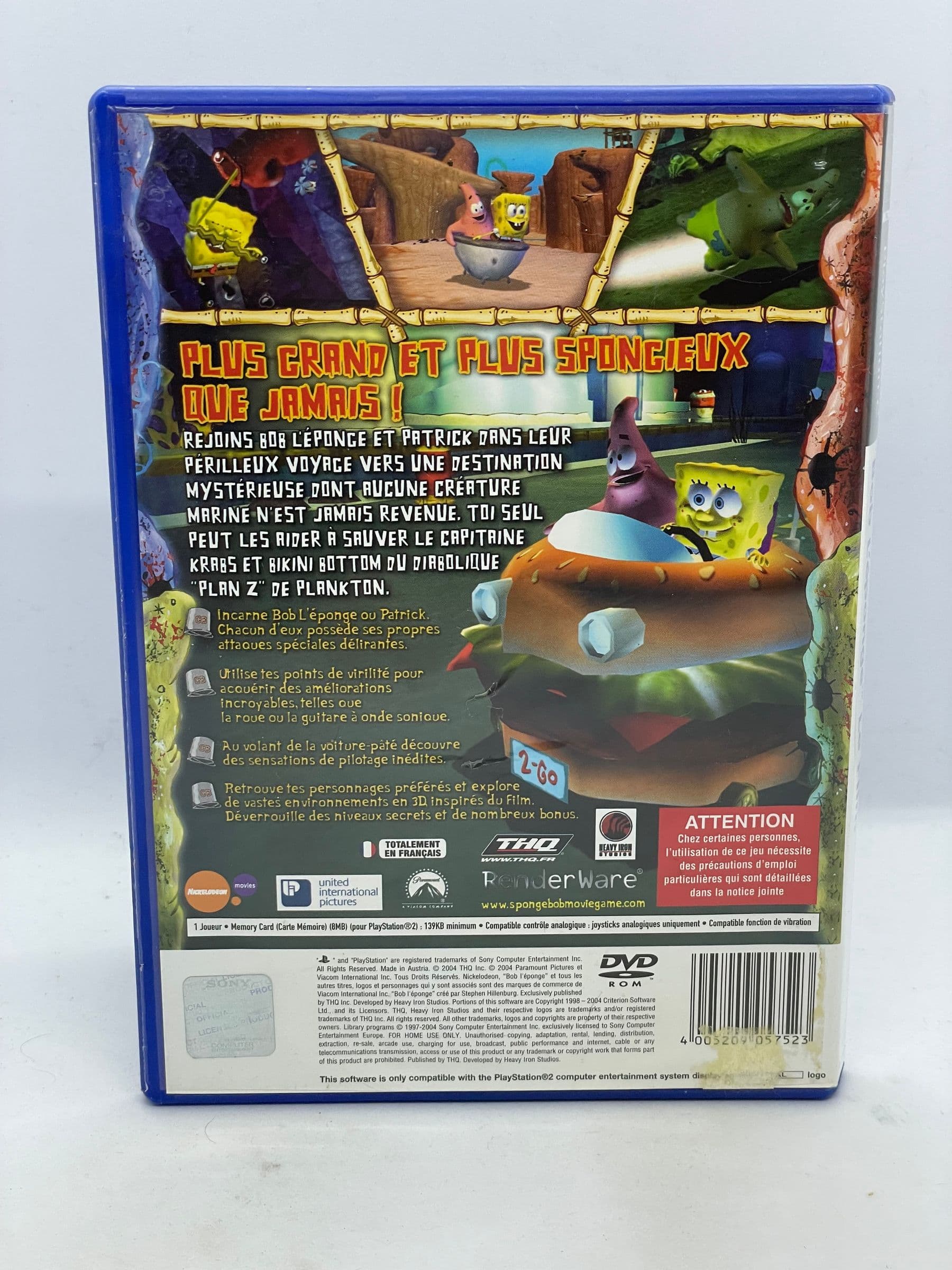 SpongeBob The Movie PS2 (FR)