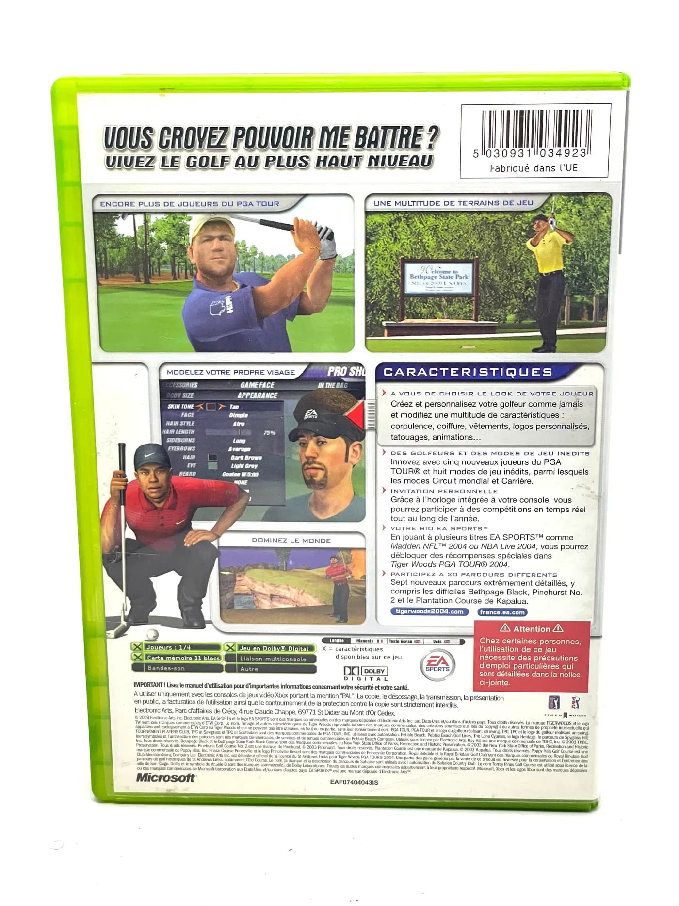 Tiger Woods PGA Tour 2004 XBOX