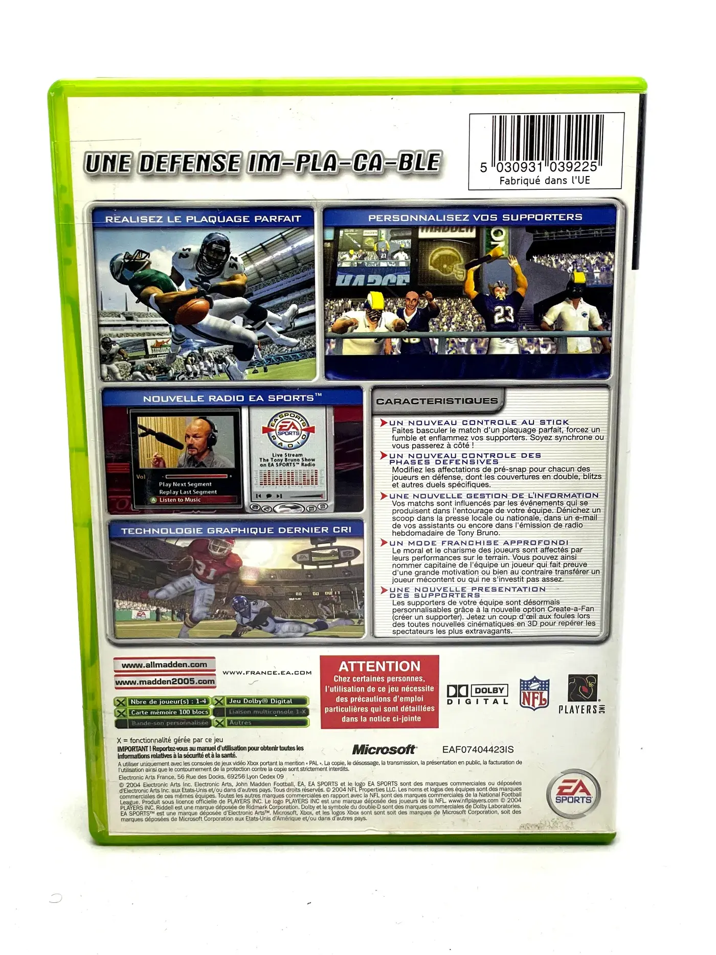 NFL Madden 2005 XBOX