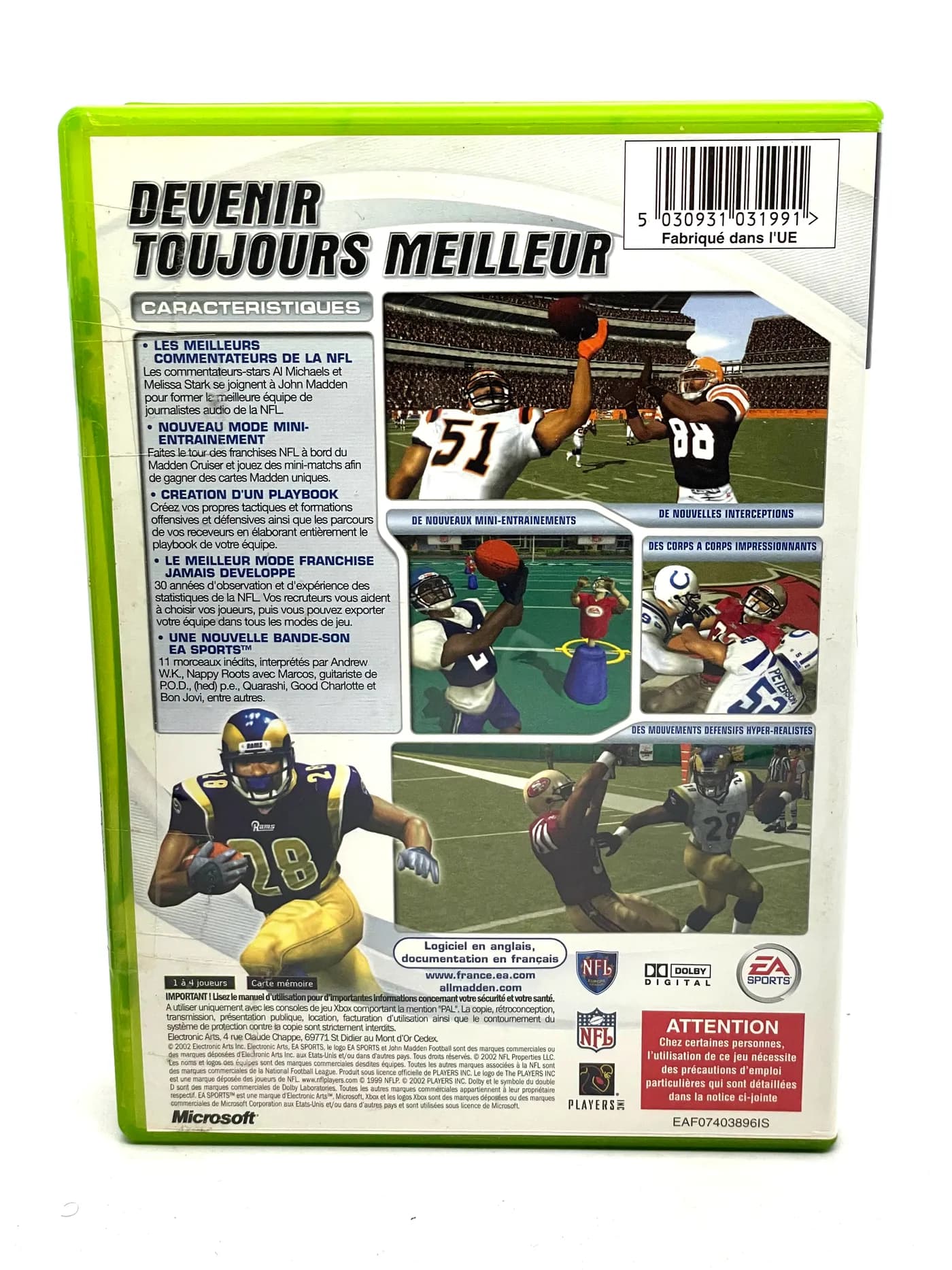 NFL Madden 2003 XBOX