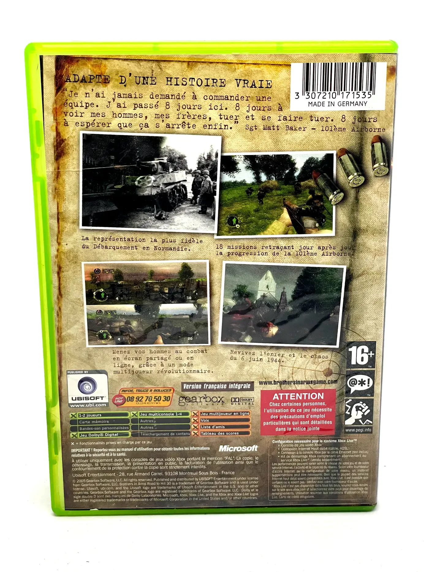 Brothers in Arms Road to Hill 30 XBOX