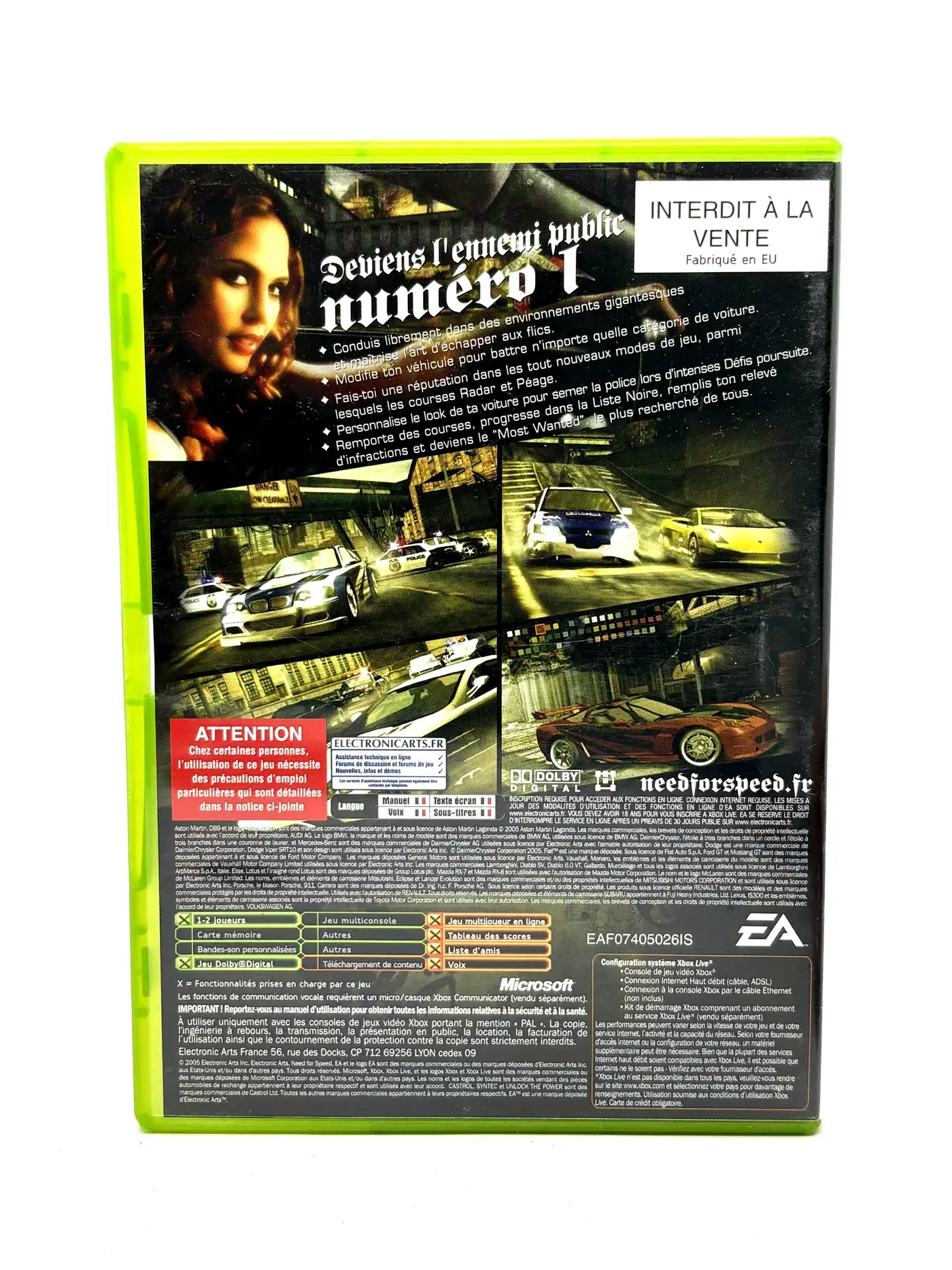 Need for Speed Most Wanted XBOX (FR)