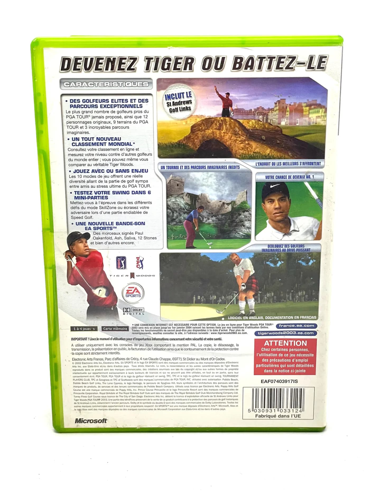 Tiger Woods PGA Tour 2003 XBOX