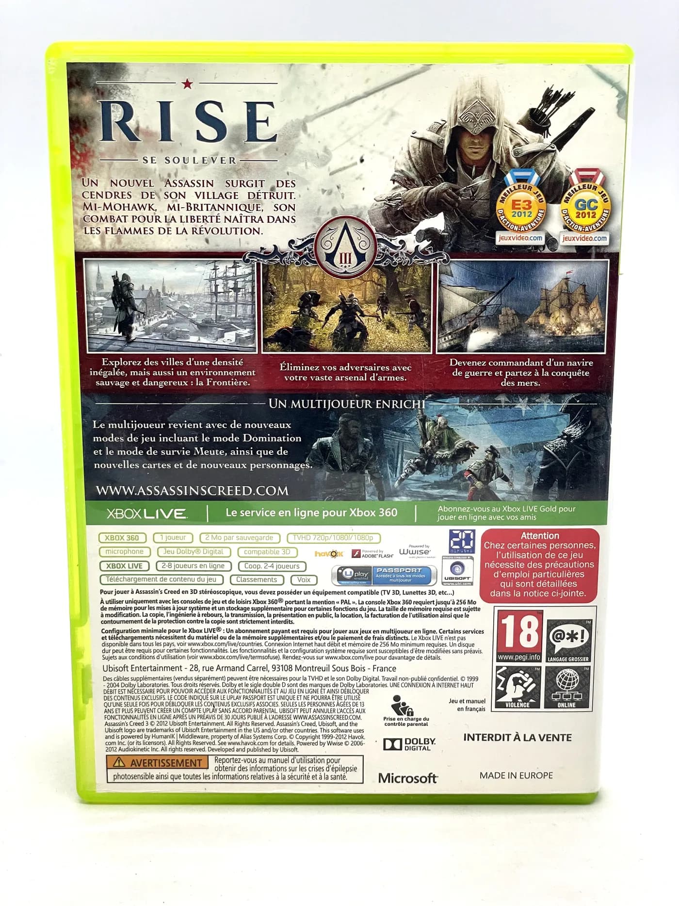 Assassin's Creed III Xbox 360