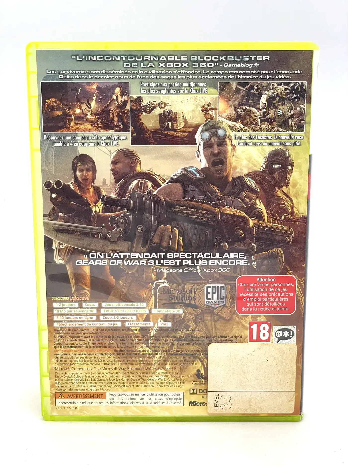 Gears of War 3 Xbox 360