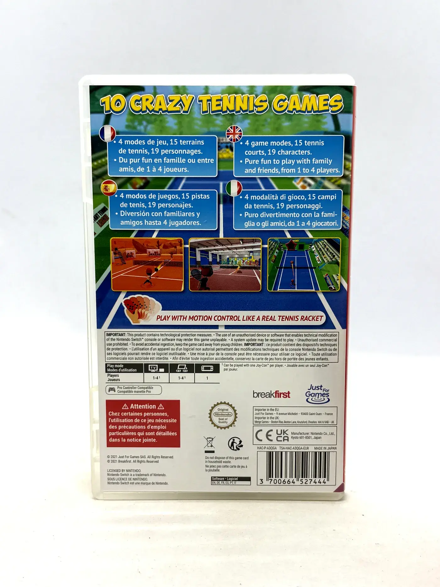 Instant Sports Tennis Nintendo Switch