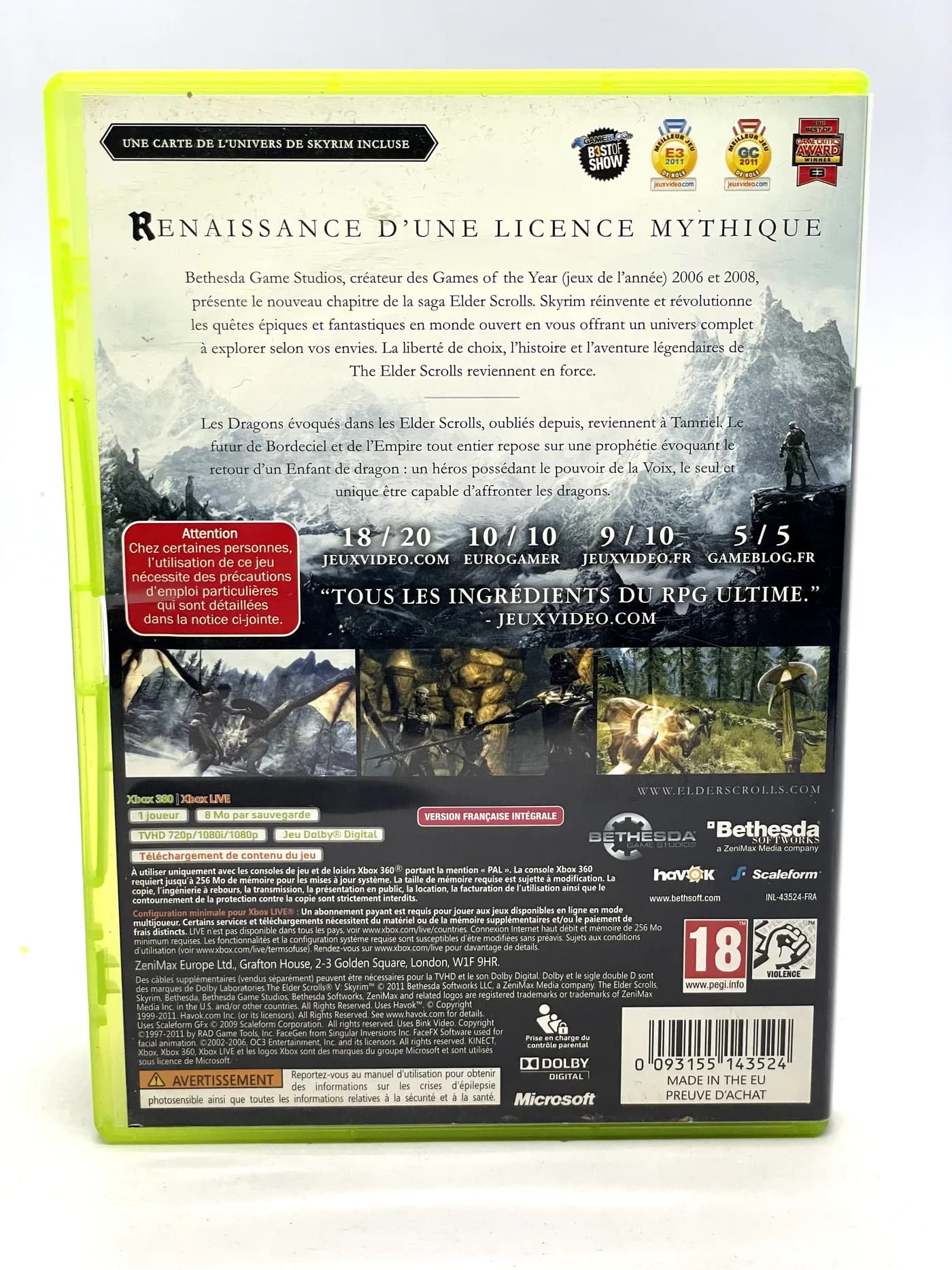 The Elder Scrolls V Skyrim Xbox 360