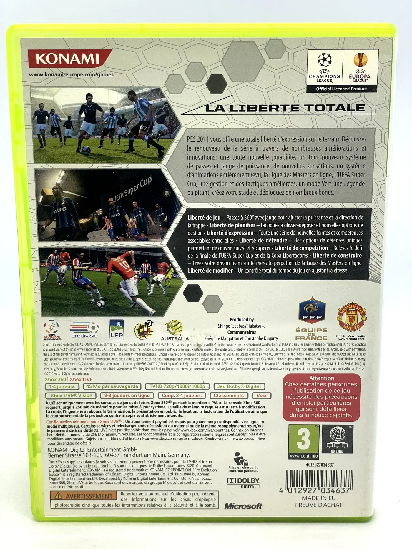 Pro Evolution Soccer 2011 Xbox 360