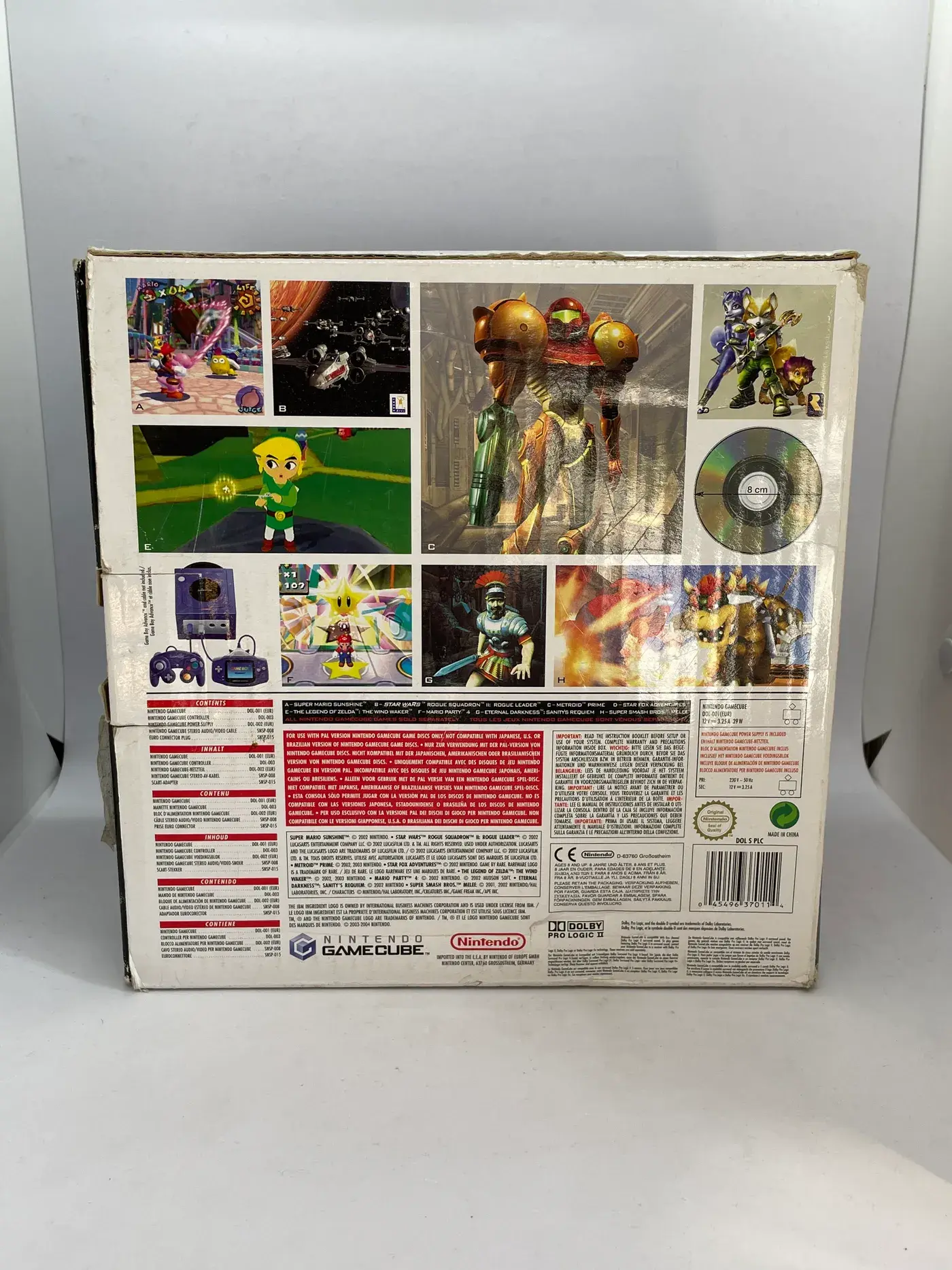 Nintendo GameCube Gray Console + Box + Manual Set