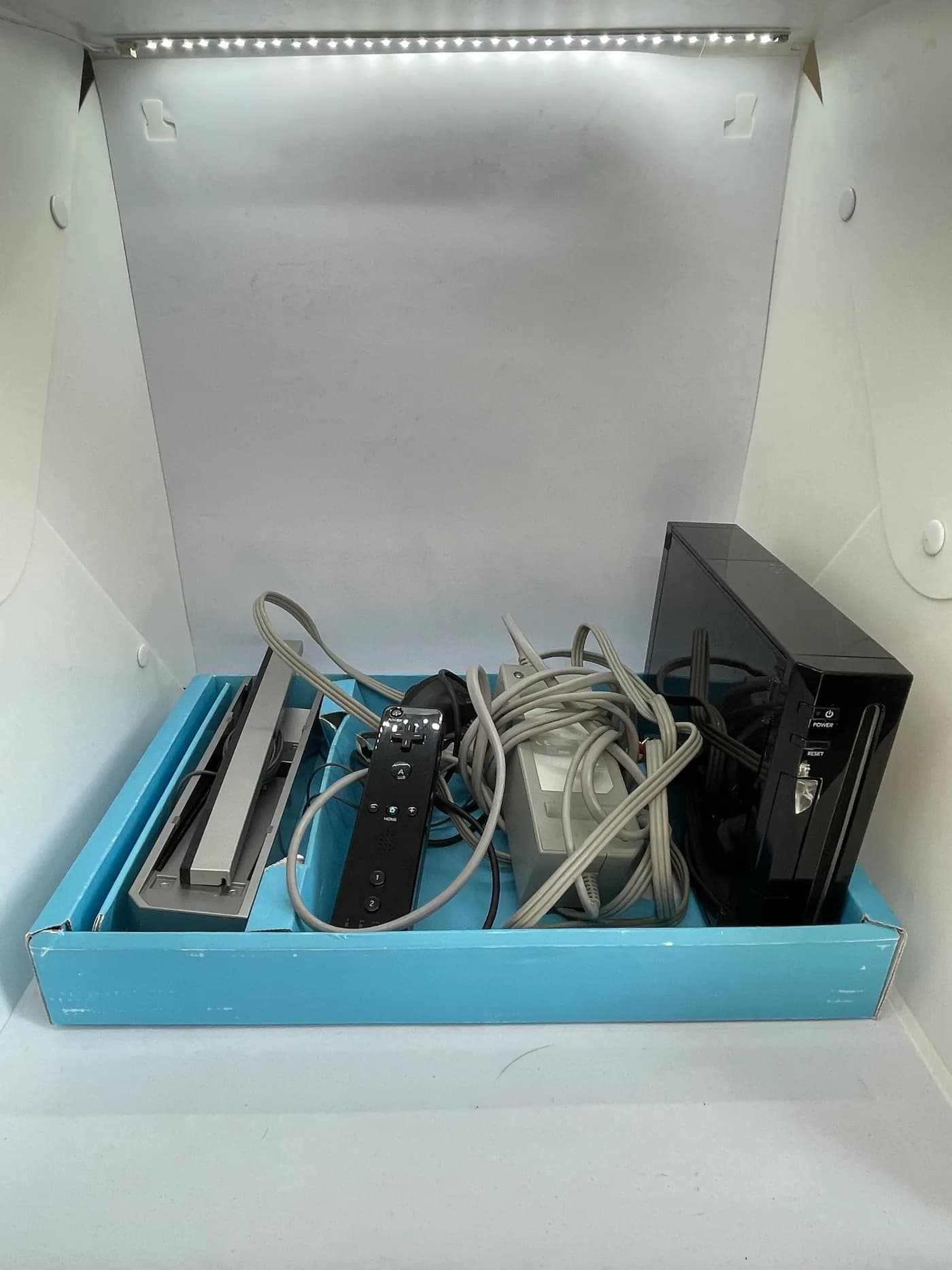 Nintendo Wii Console Black + Cardboard Set