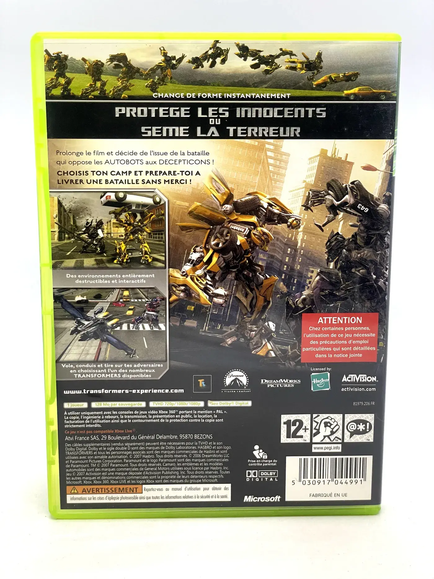 Transformers The Game Xbox 360