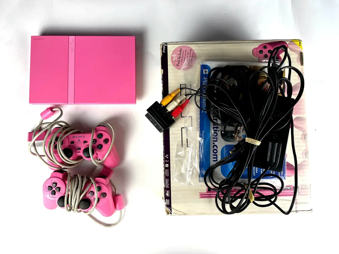 PlayStation 2 Slim Pink Console SCPH-77004 + Box + Manual Set