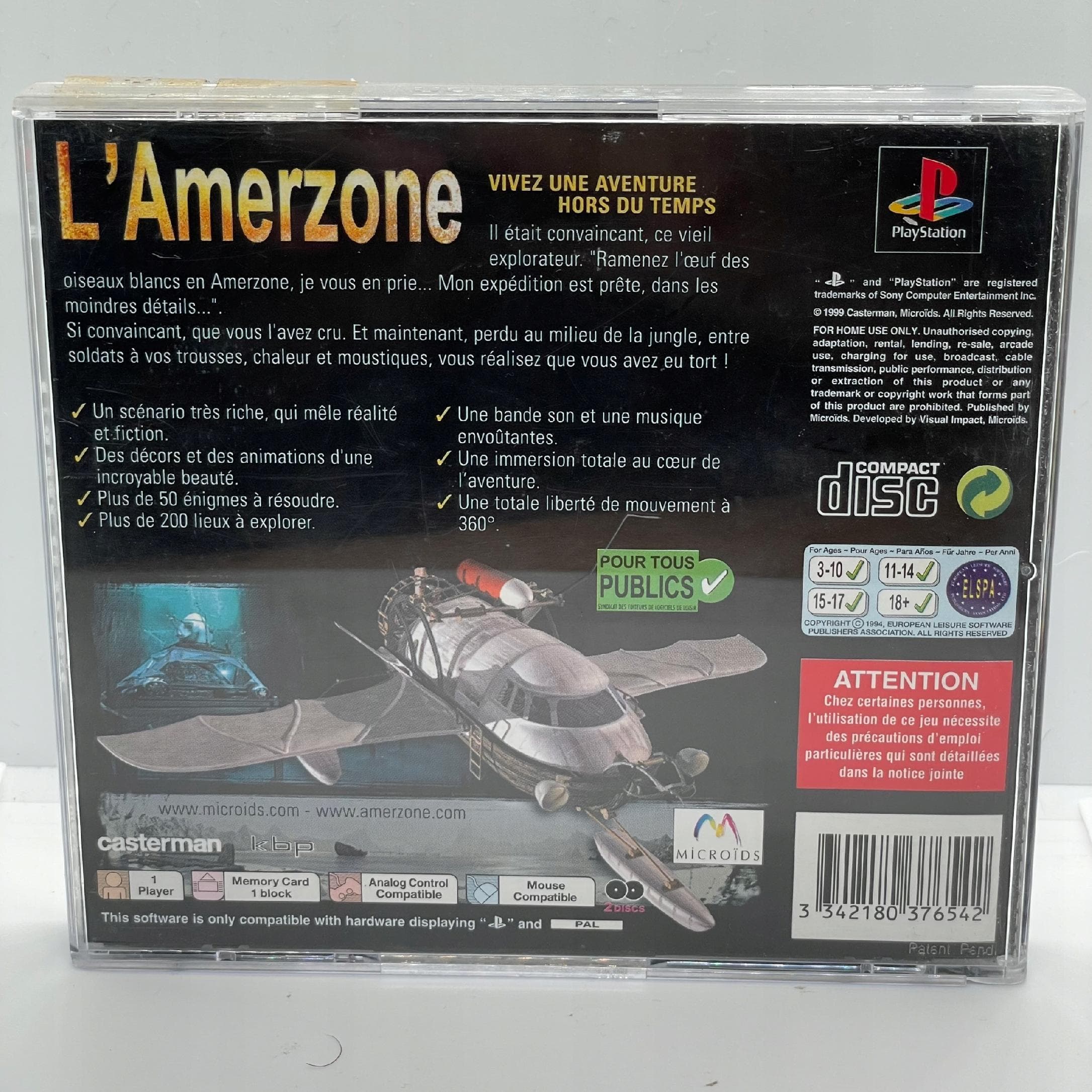 Amerzone PlayStation PS1 PSX