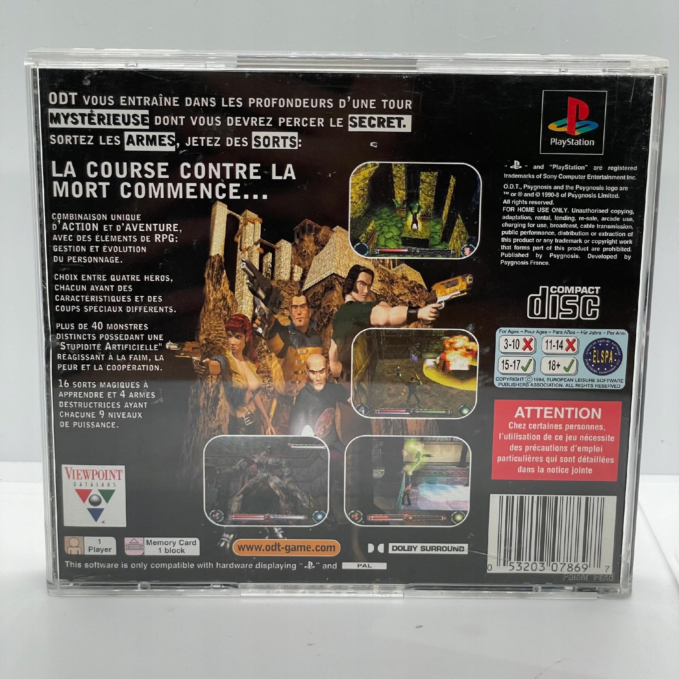 O.D.T. PlayStation PS1 PSX (FR)